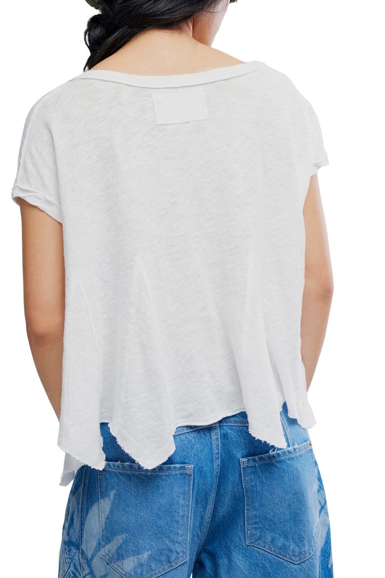 Swing Along With Me Cotton & Linen Blend T-Shirt, Alternate, color, CLEAN IVORY