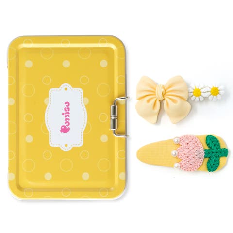 2-piece Hair Clip Gift Set - Bow Garden