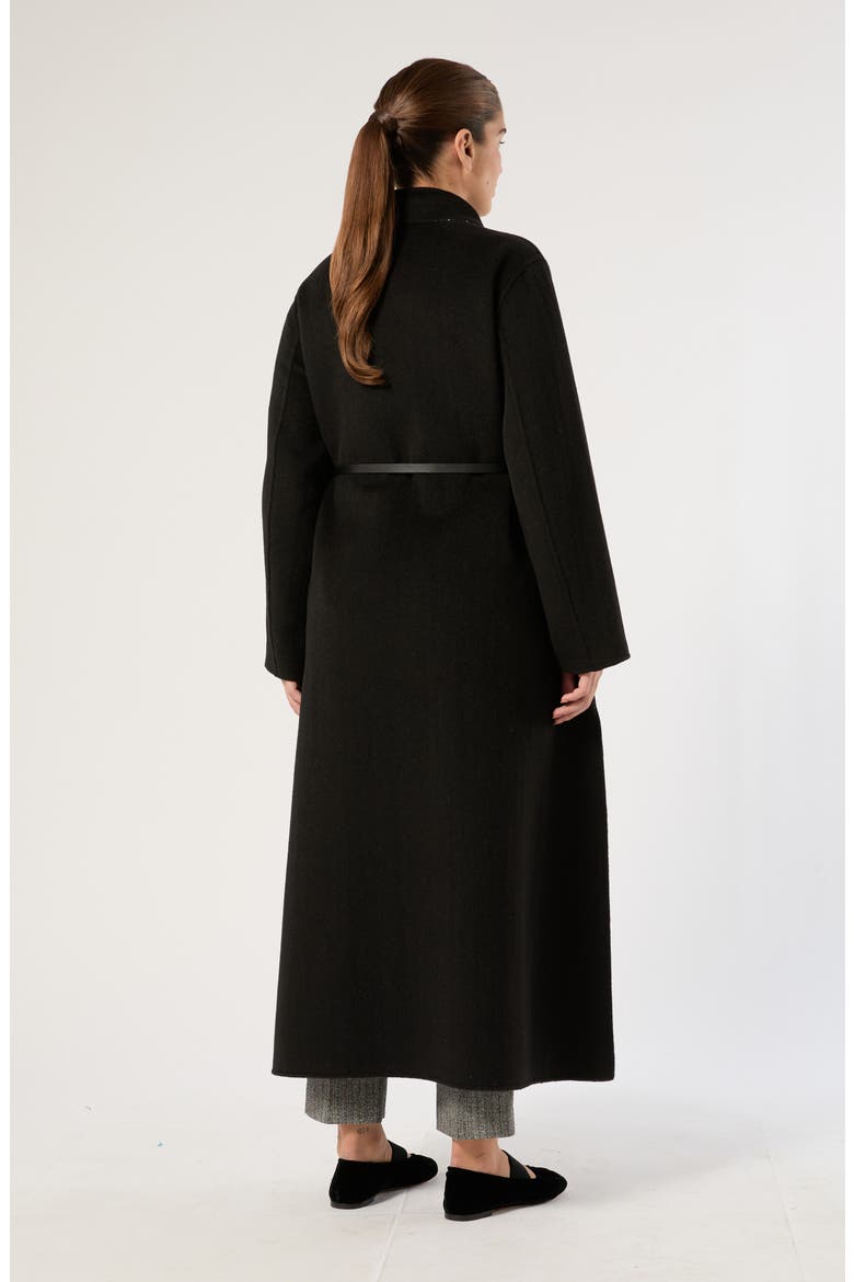 Long Coat, Alternate, color, BLACK WHITE