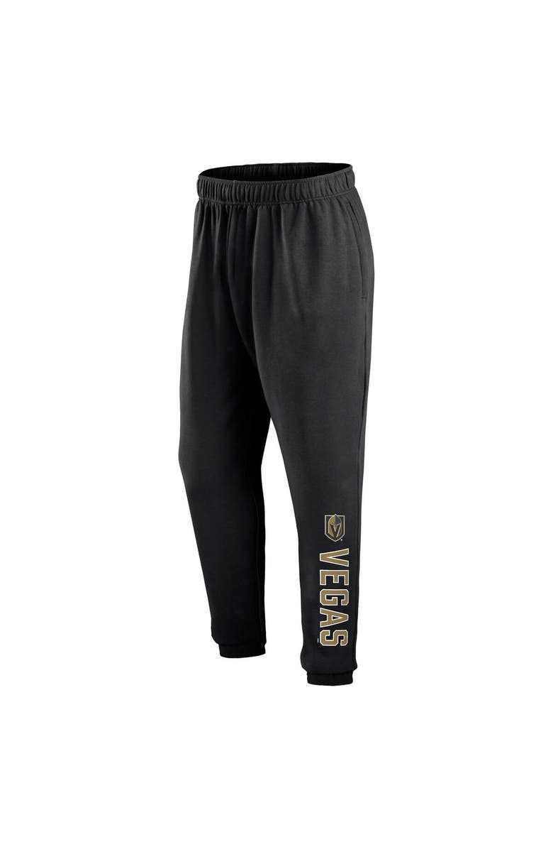 FANATICS Men's Fanatics Branded Black Vegas Golden Knights Chop Block Fleece Sweatpants, Alternate, color, 