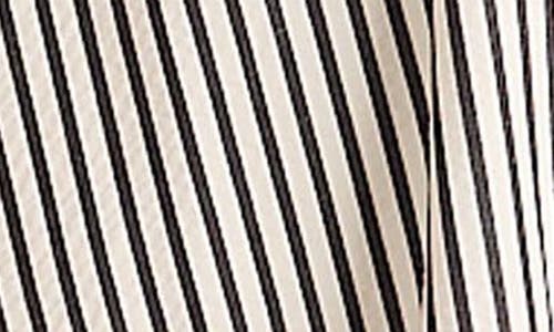 Brave + True Brave+true Lucy Mixed Stripe Maxi Skirt In White W Black Stripe