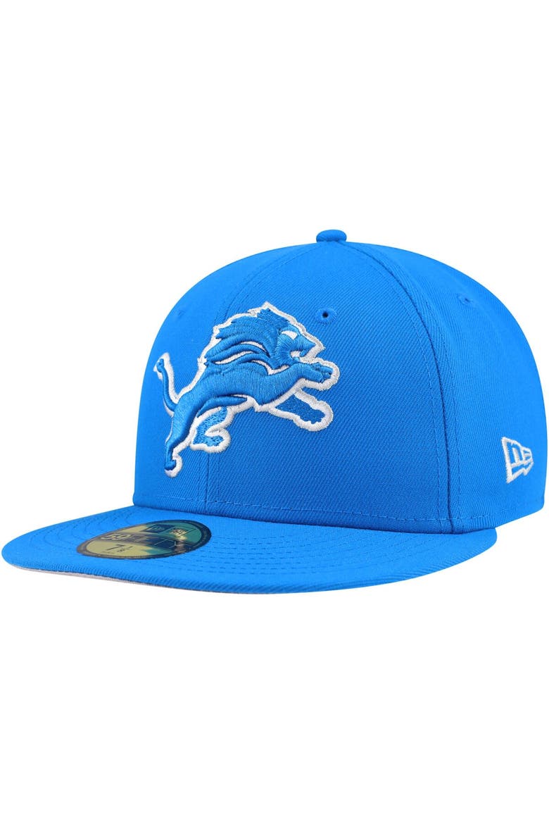 Men's New Era Blue Detroit Lions Team Basic 59FIFTY Fitted Hat, Main, color, Blue