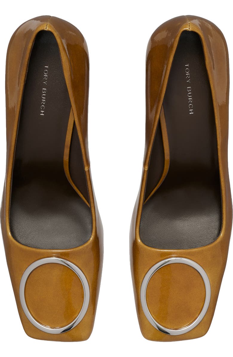 Tory Burch Ring Pump, Alternate, color, Caramel Tan / Silver