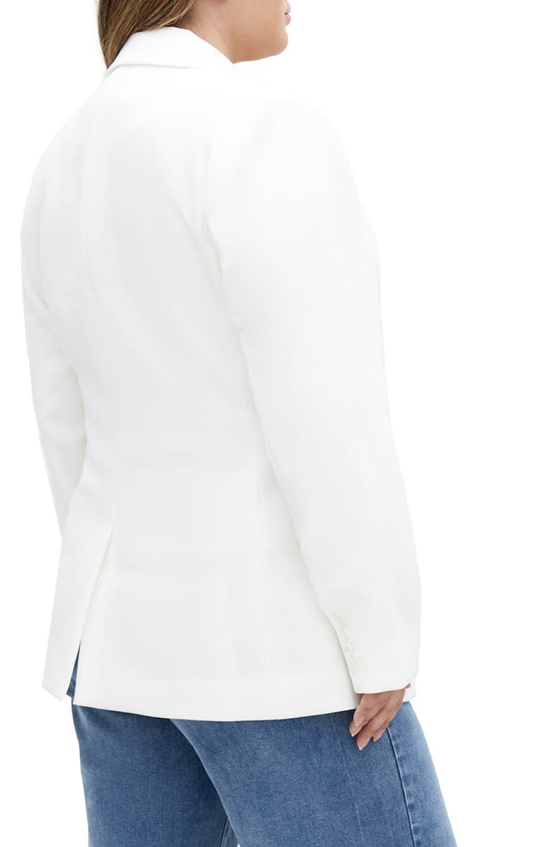 City Chic Kara Blazer, Alternate, color, Ivory