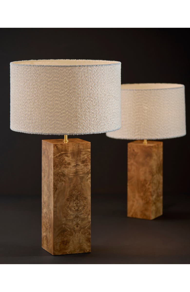 ADESSO LIGHTING Frederick Table Lamp, Alternate, color, Burled Wood W/ Antique Brass