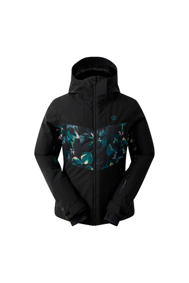 Iced Waterproof Ski Jacket, Main, color, Black and Electric