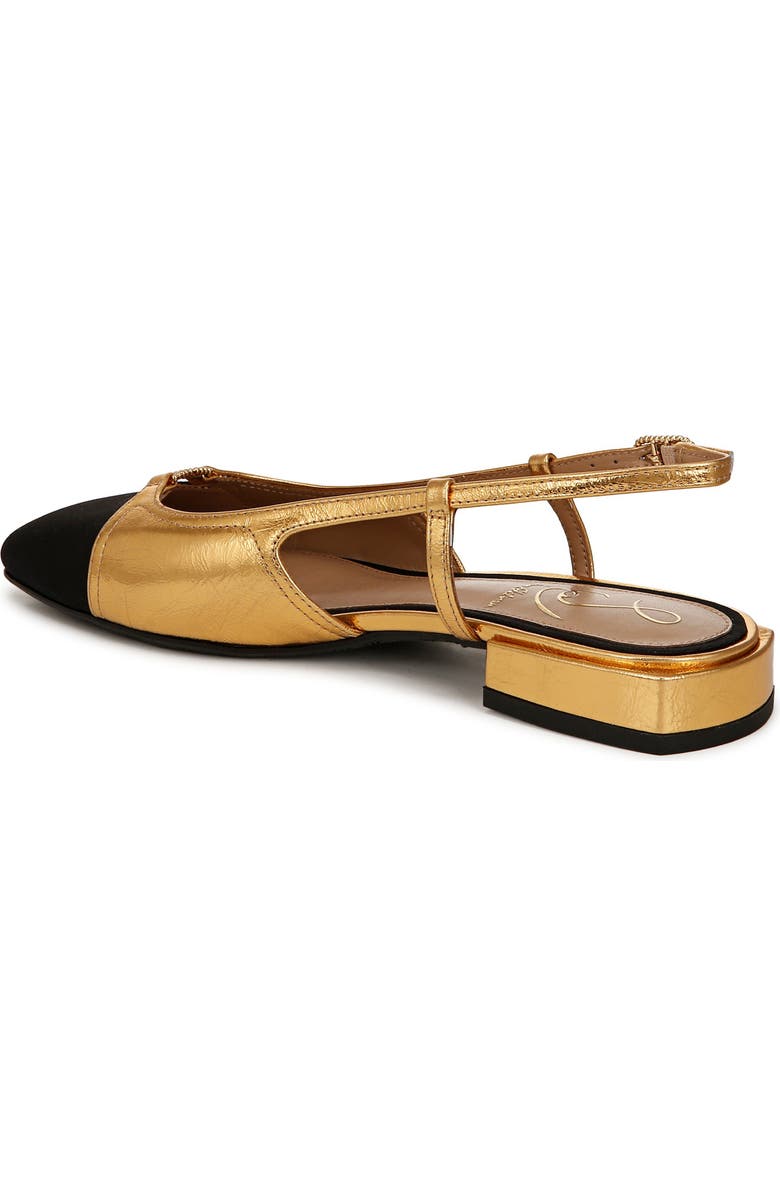 Sam Edelman Kara Slingback Flat, Alternate, color, Medallion Gold/ Black