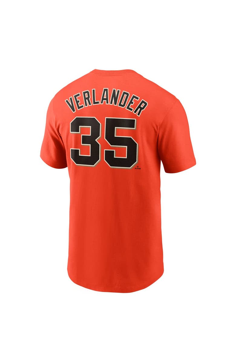 Nike Men's Nike Justin Verlander Orange San Francisco Giants Fuse Name & Number T-Shirt, Alternate, color, Orange