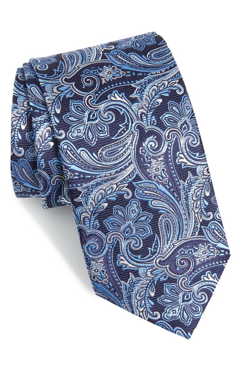 Eton Paisley Silk Tie, Main, color, 