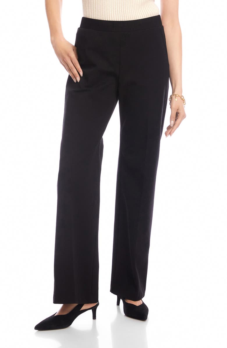 Karen Kane Emily Straight Leg Pants, Main, color, Black
