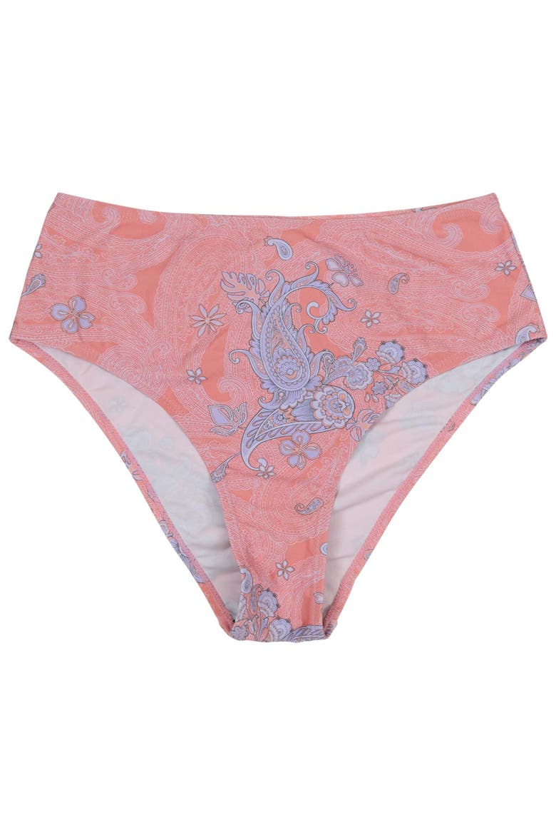 Paisley Explosion Womens Swimsuit Bottom, Alternate, color, Paisley Explosion Coral