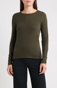 Eileen Fisher Stretch Organic Cotton Blend T-Shirt