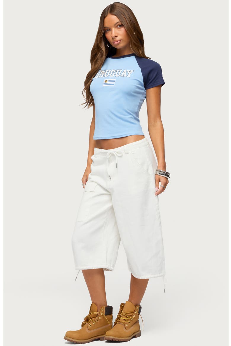 Uruguay Raglan Sleeve T-Shirt, Alternate, color, LIGHT-BLUE-AND-NAVY