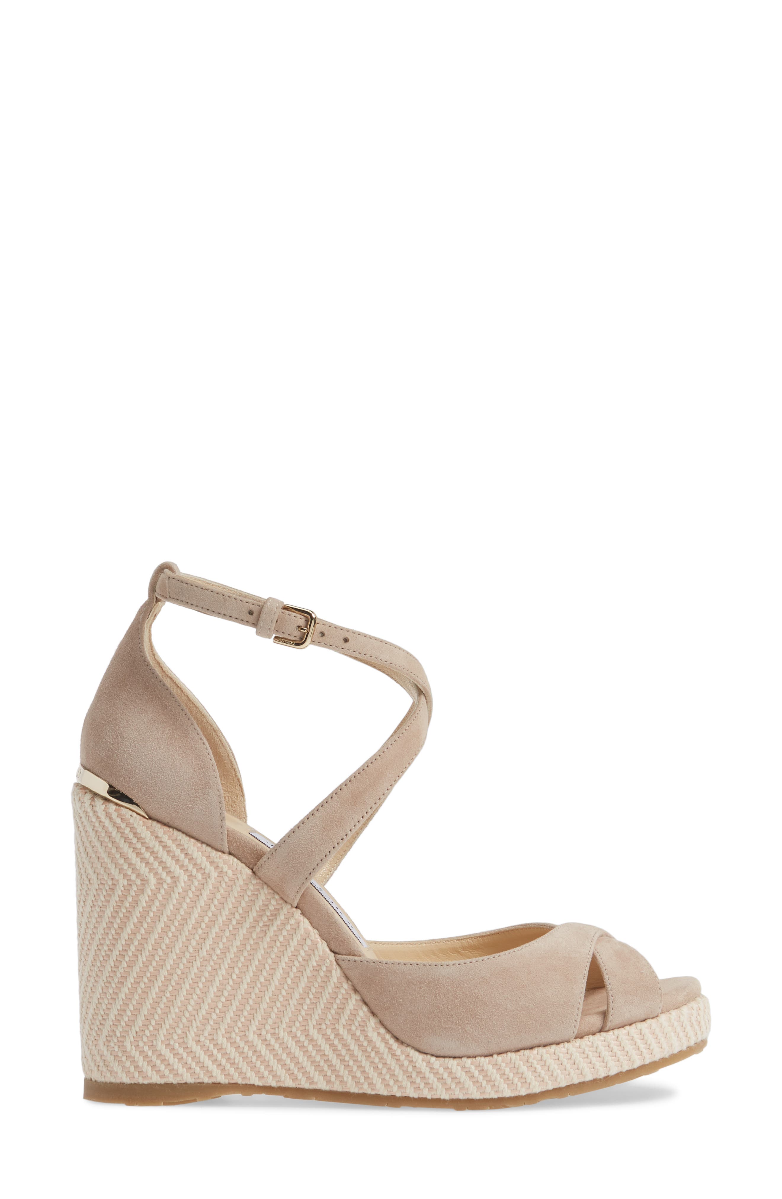 Jimmy Choo Alanah Strappy Wedge Sandal, Alternate, color, 