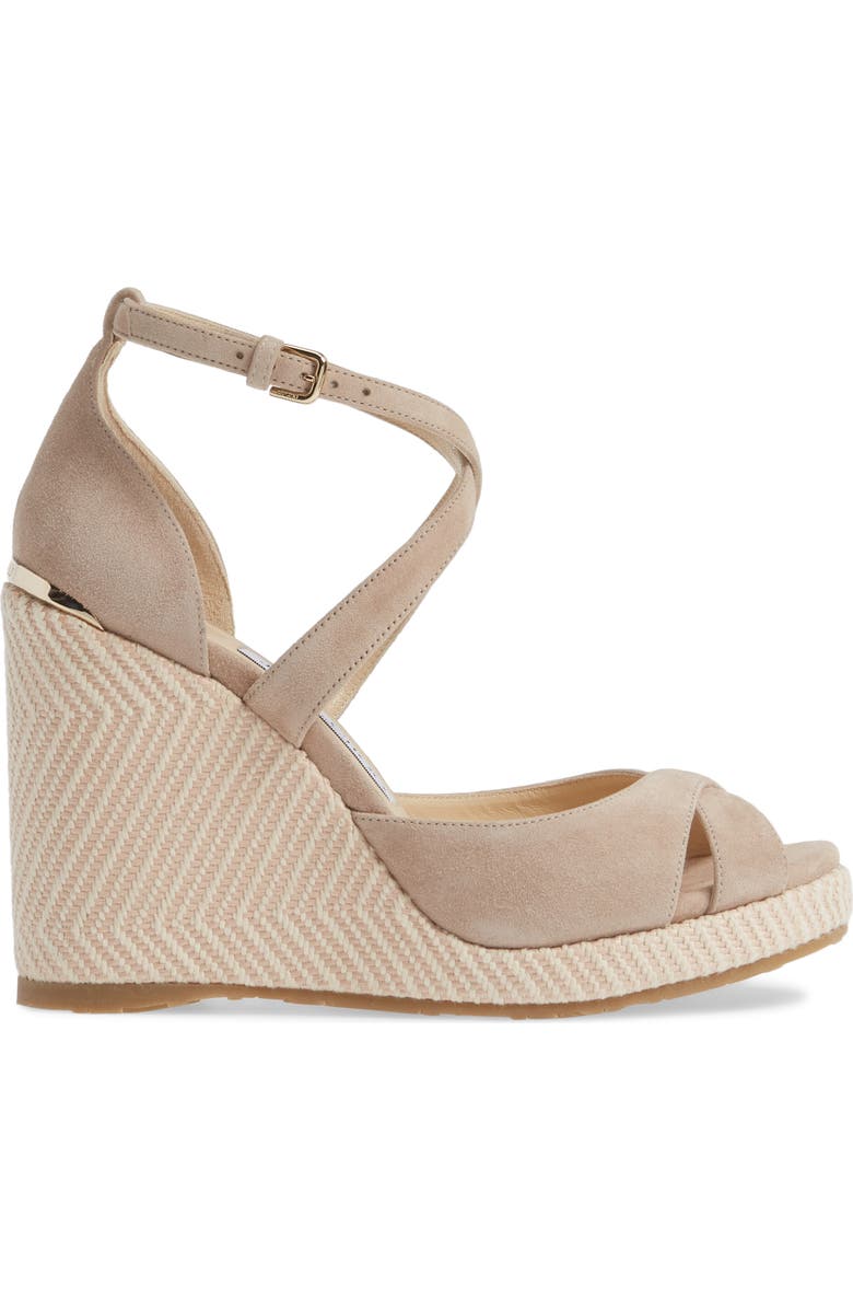 Jimmy Choo Alanah Strappy Wedge Sandal, Alternate, color,