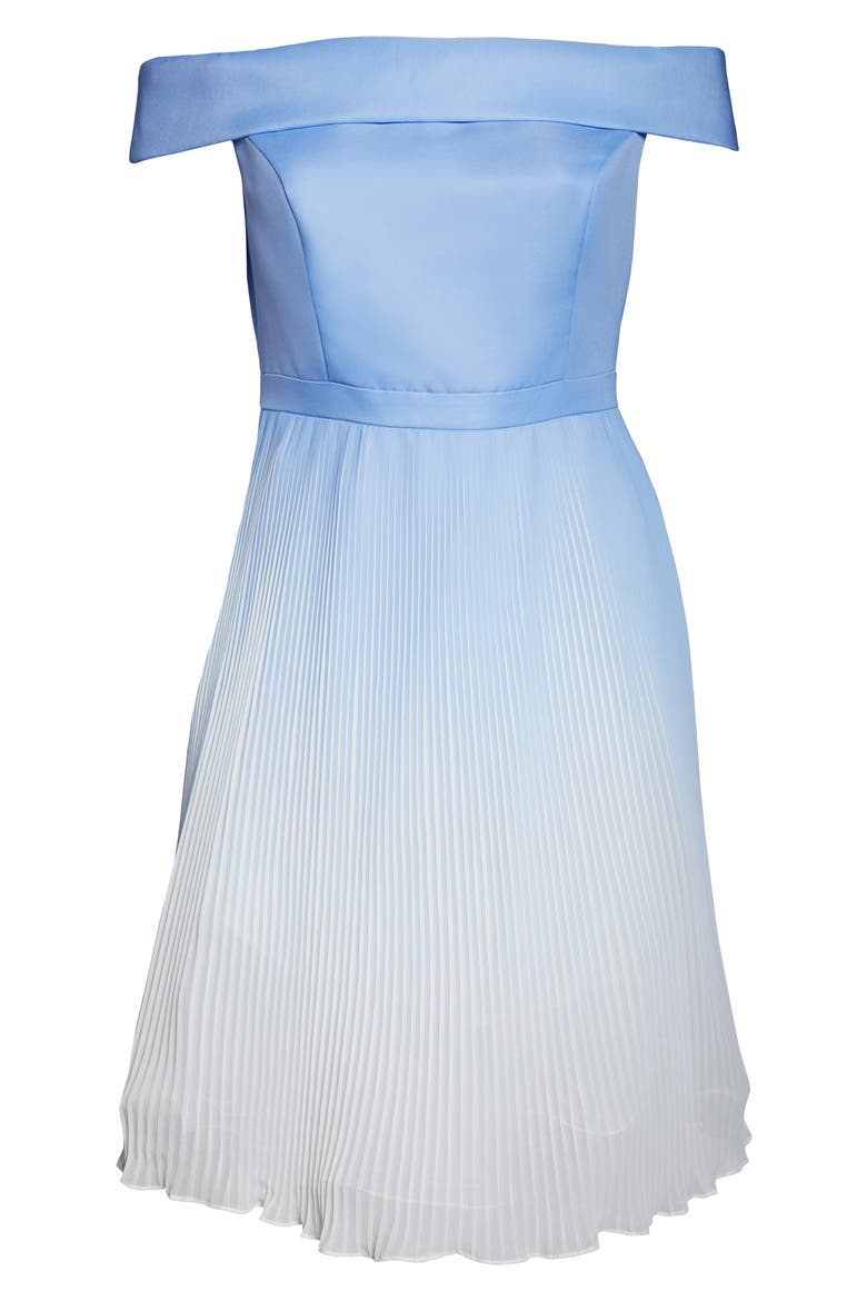 Curve Mireya Off the Shoulder Party Dress, Alternate, color, BLUE