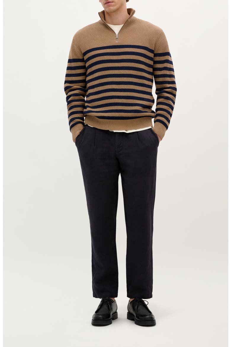 New Zip Arq Tricot, Alternate, color, Beige Navy