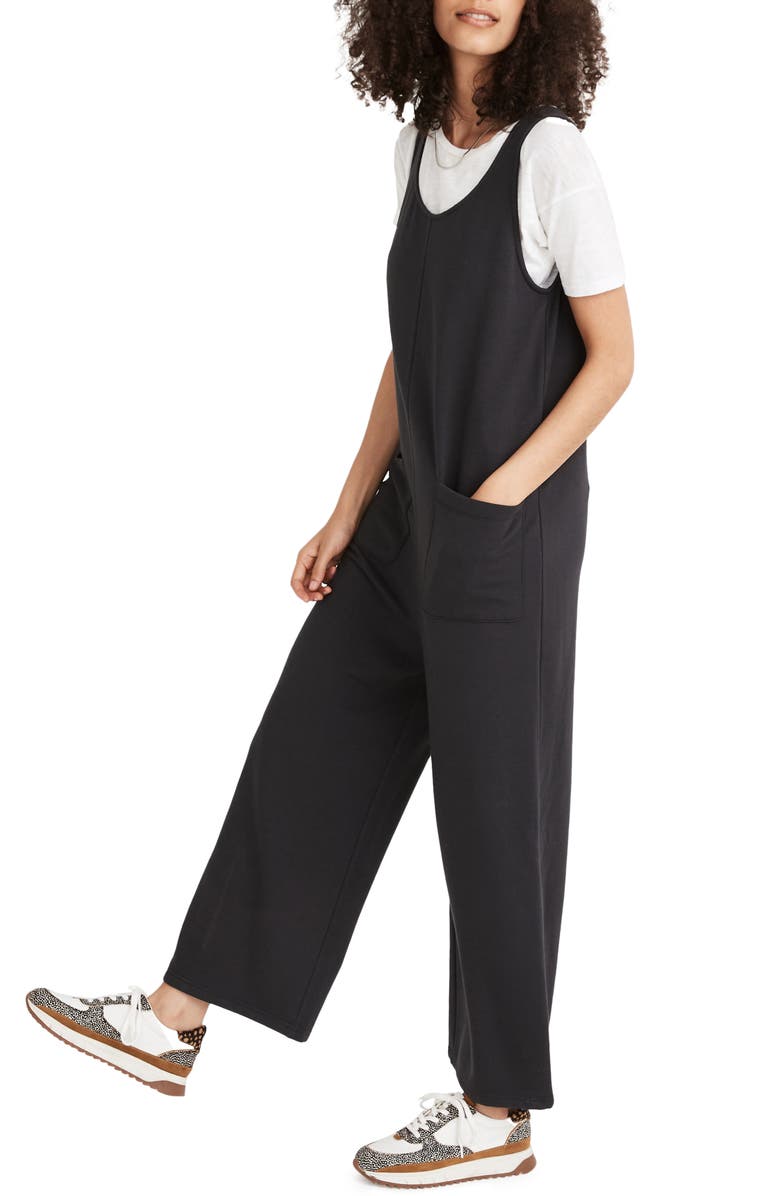 MWL Madewell MWL Superbrushed Pull-On Jumpsuit, Alternate, color, Black Coal