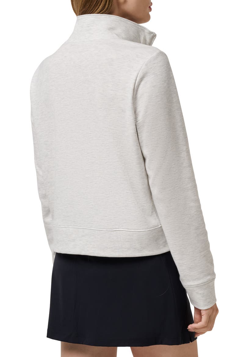 Cloud Half Zip Pullover, Alternate, color, HEATHER LIGHT GREY