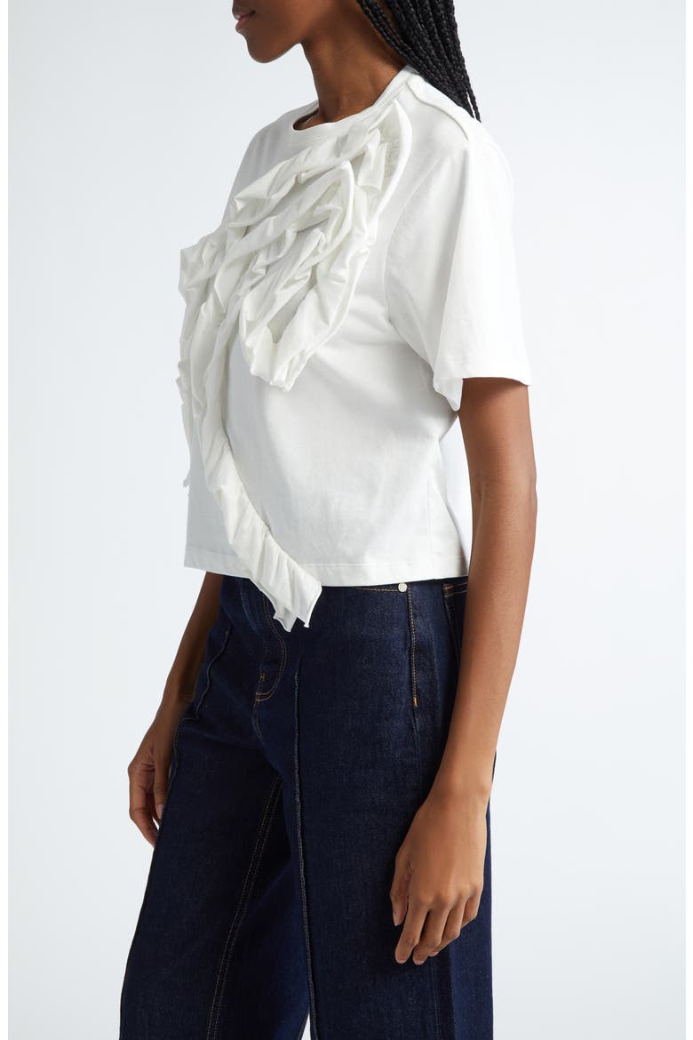 Aris Ruffle Cotton Top, Alternate, color, PRISTINE