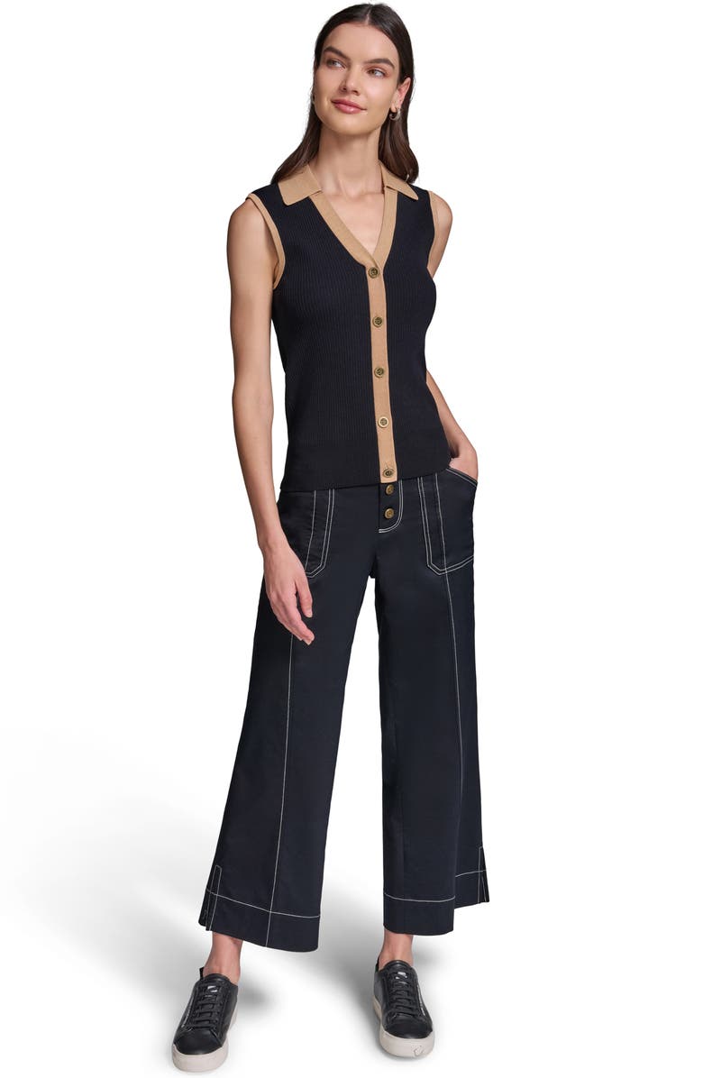 KARL LAGERFELD PARIS Rib Sweater Vest, Alternate, color,