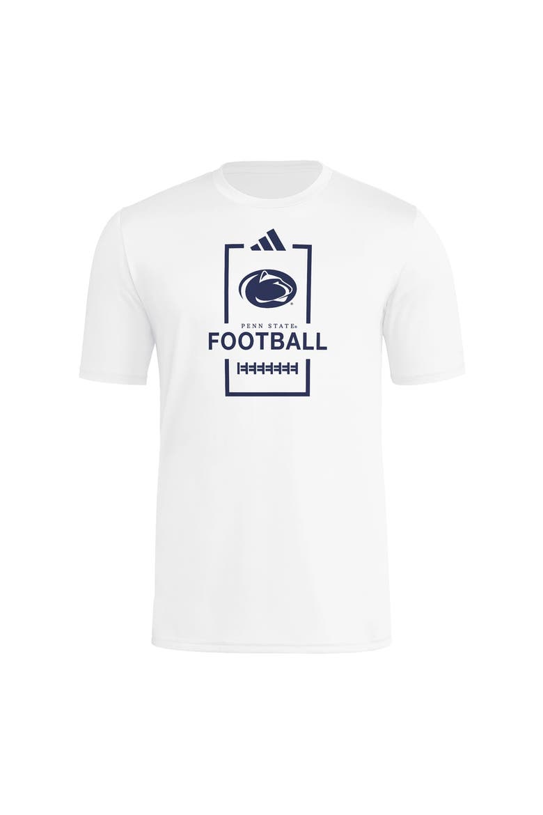 Men's adidas White Penn State Nittany Lions Football Polyester T-Shirt, Alternate, color, White