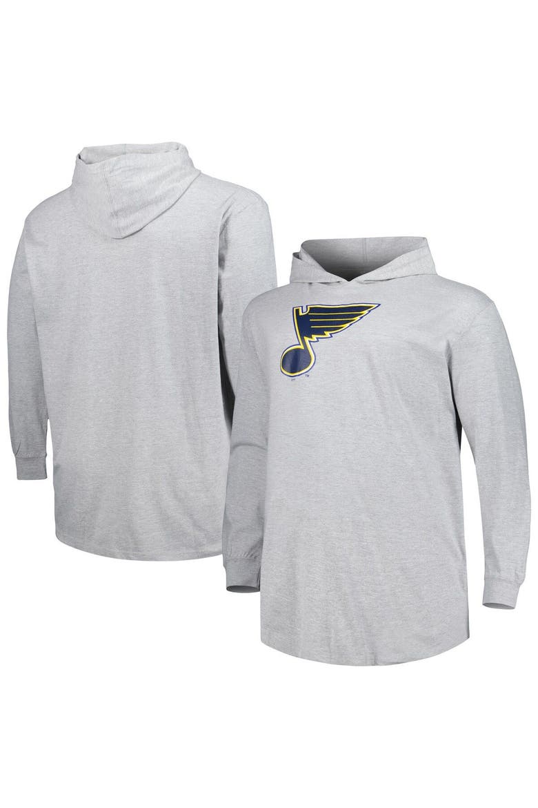 Men's Heather Gray St. Louis Blues Big & Tall Pullover Hoodie, Main, color, Heather Gray
