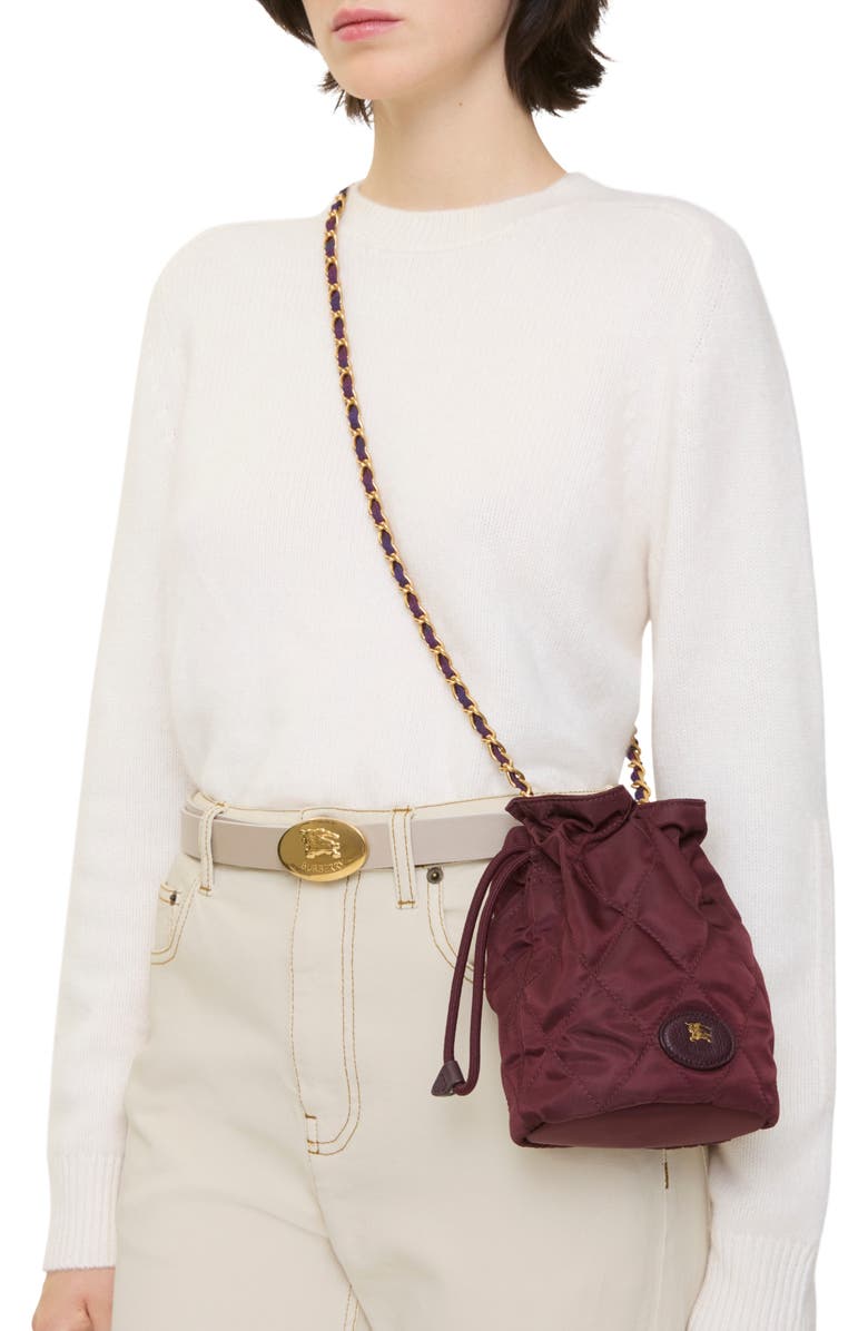 Burberry Reversible Horseshoe Chain Pouch, Alternate, color, Sash Purple