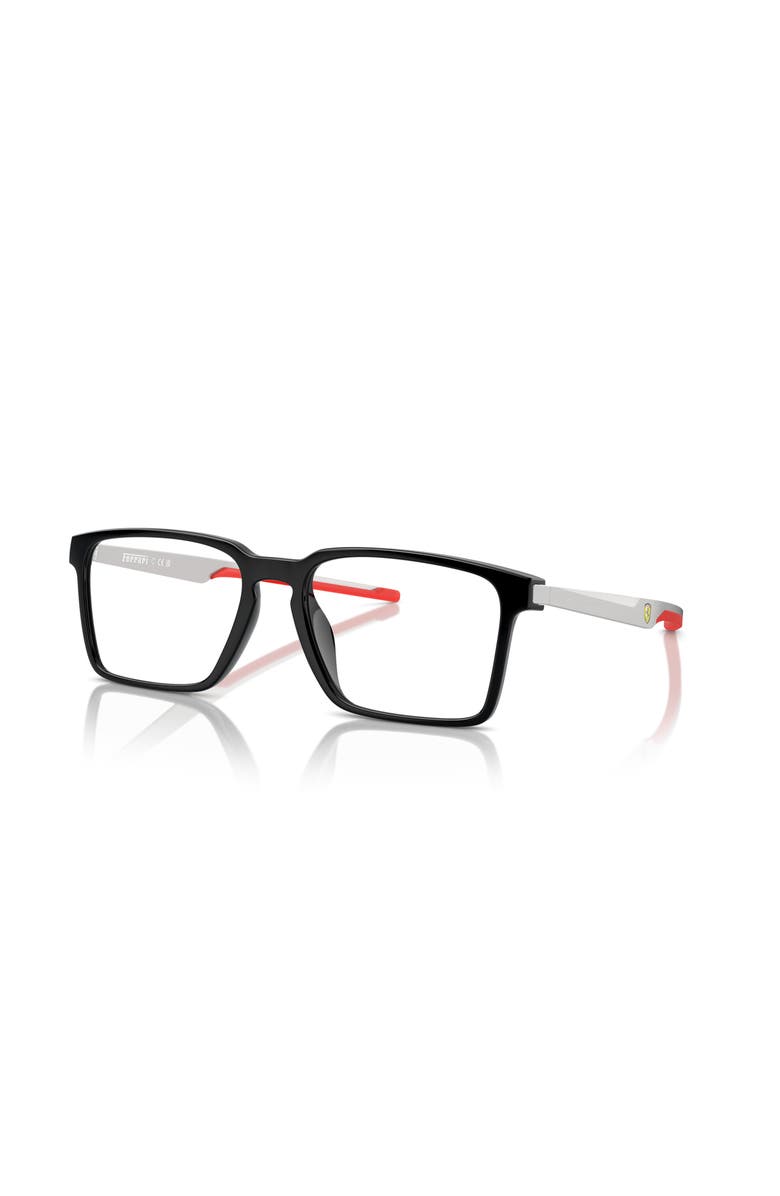 Scuderia Ferrari 56mm Rectangle optical glasses, Main, color, Black