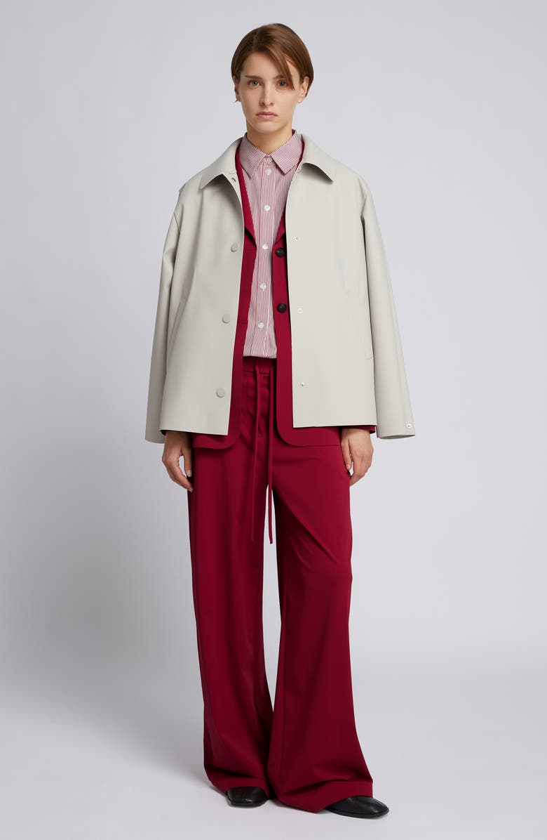 MM by Max Mara Agoraio Tie Waist Wide Leg Pants, Alternate, color, Dark Red