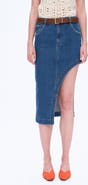 Bayeas Slit Denim Midi Skirt