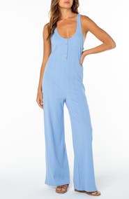 Roxy Running Tide Sleeveless Wide Leg Jumpsuit