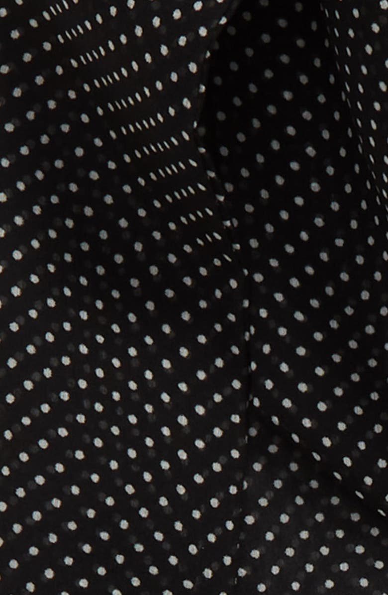 Saint Laurent Georgette Dot Silk Scarf, Alternate, color, 