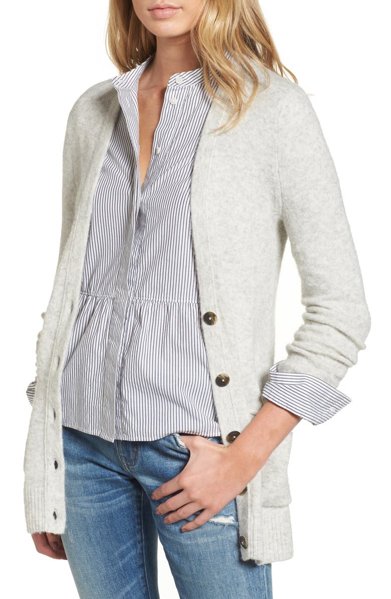 Madewell Cozy Boyfriend Cardigan, Main, color, 