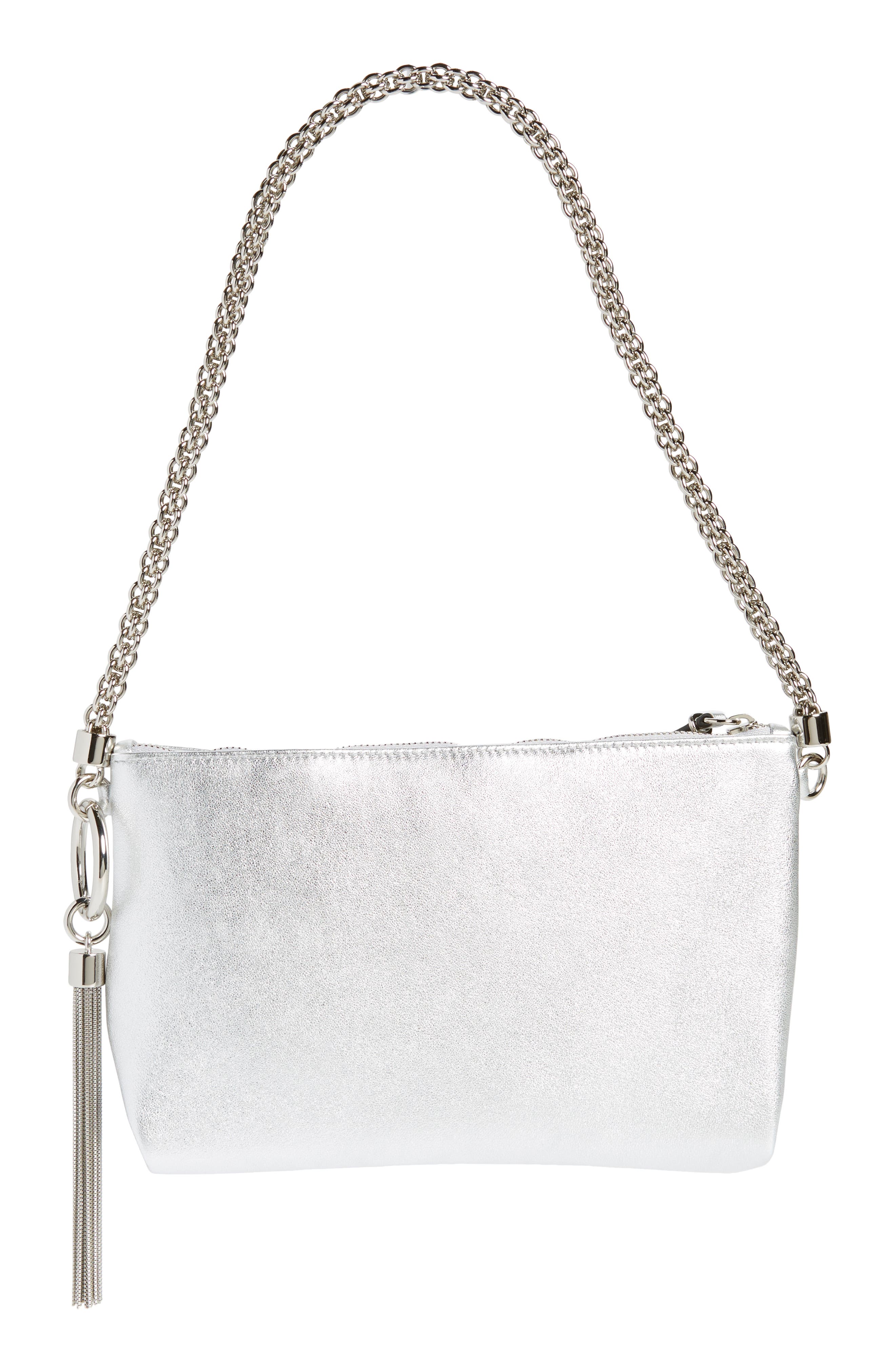 Jimmy Choo Mini Callie Metallic Leather Shoulder Bag, Alternate, color, 