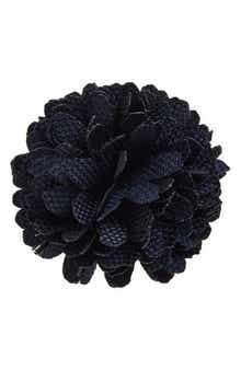 CONSTRUCT Checkerboard Floral Lapel Pin