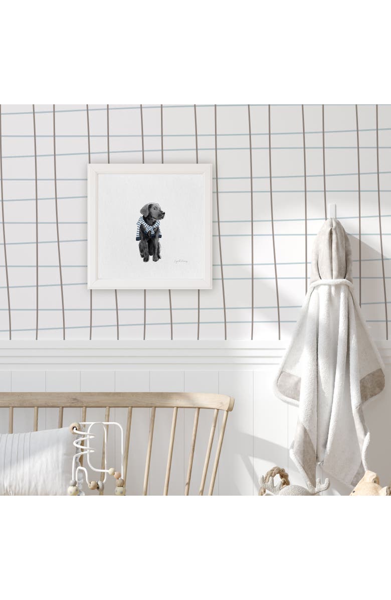 Ramus & Co Preppy Black Lab Framed Museum Quality 12" x 12" Art Print, Alternate, color, Multicolored