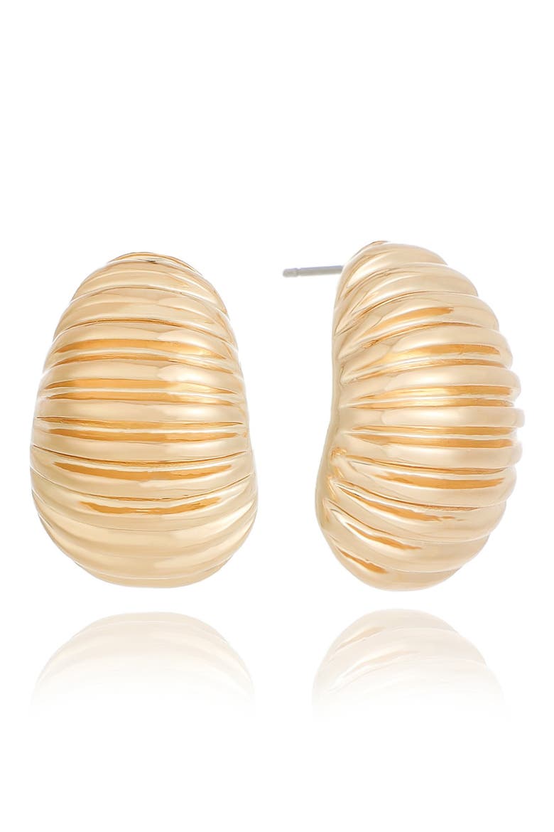 Caterpillar Stud Earrings, Alternate, color, GOLD