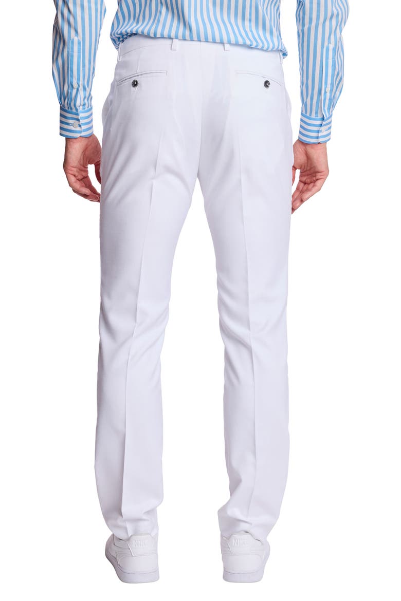 Downing Slim Fit Dress Pants, Alternate, color, WHITE SHARKSKIN