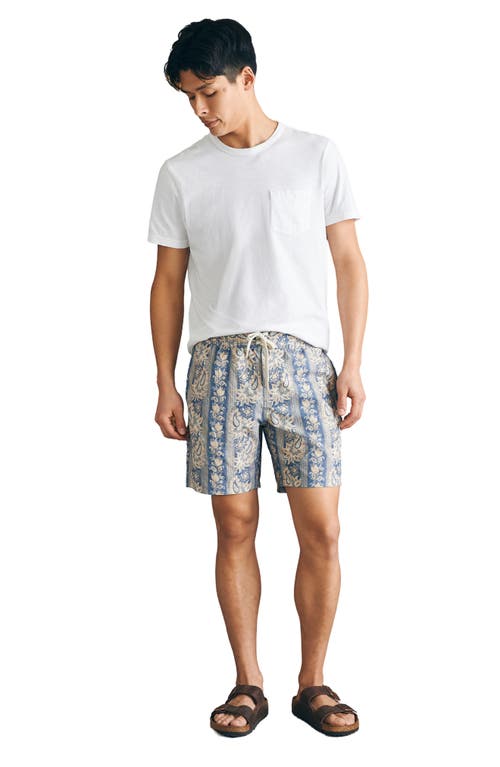 Faherty Sunwashed Board Shorts In Shoreline Paisley