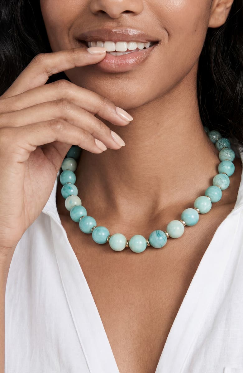 Ettika Stone Beaded Necklace, Alternate, color, Turquoise