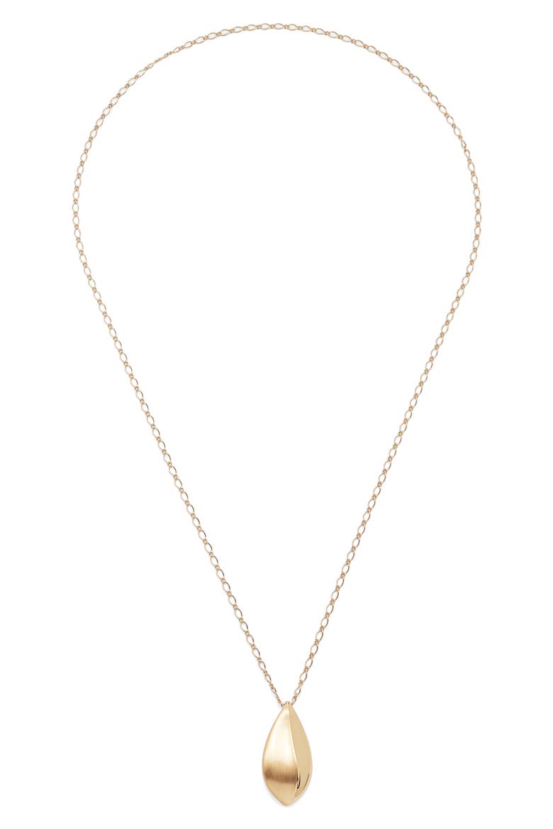 Tao Pendant Long Necklace, Alternate, color, GOLD