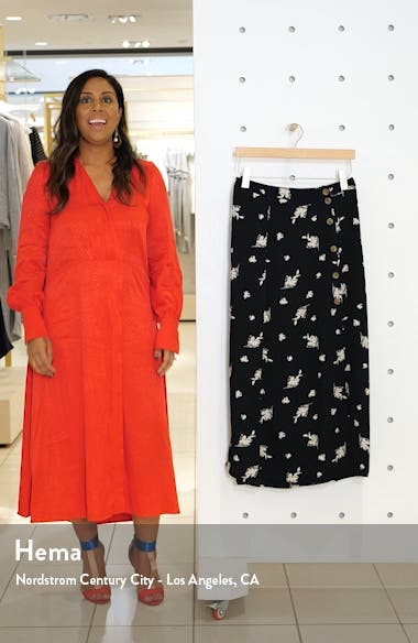 Something Navy High Waist Midi Skirt (Nordstrom Exclusive) (Women ...