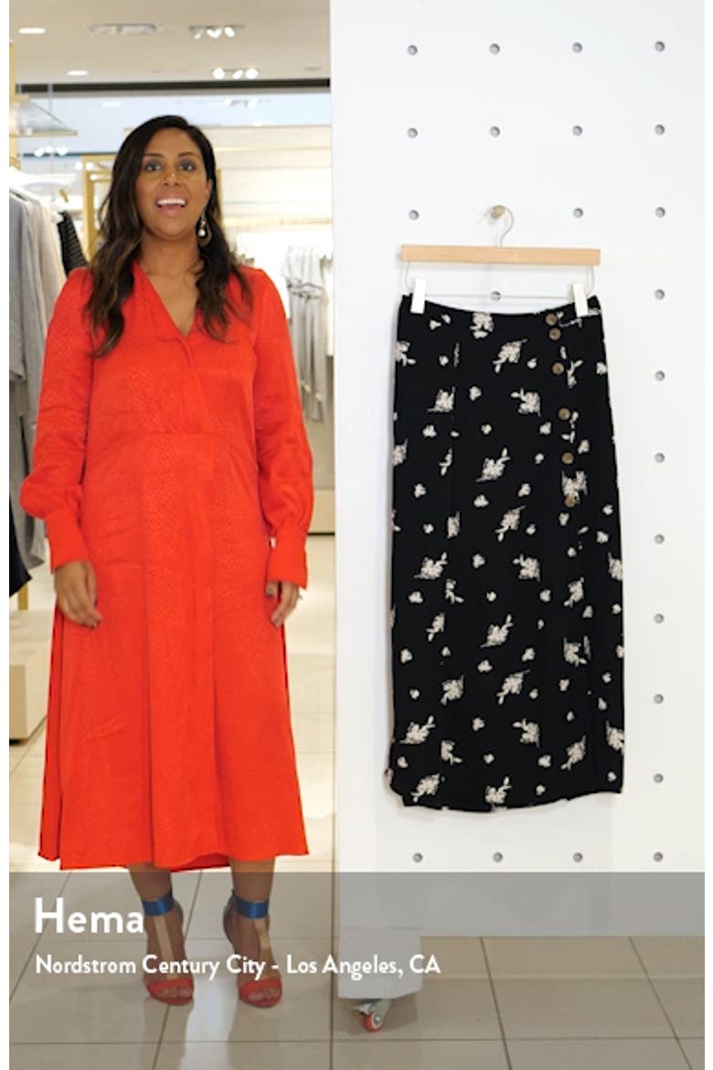 High Waist Midi Skirt (Nordstrom Exclusive) video