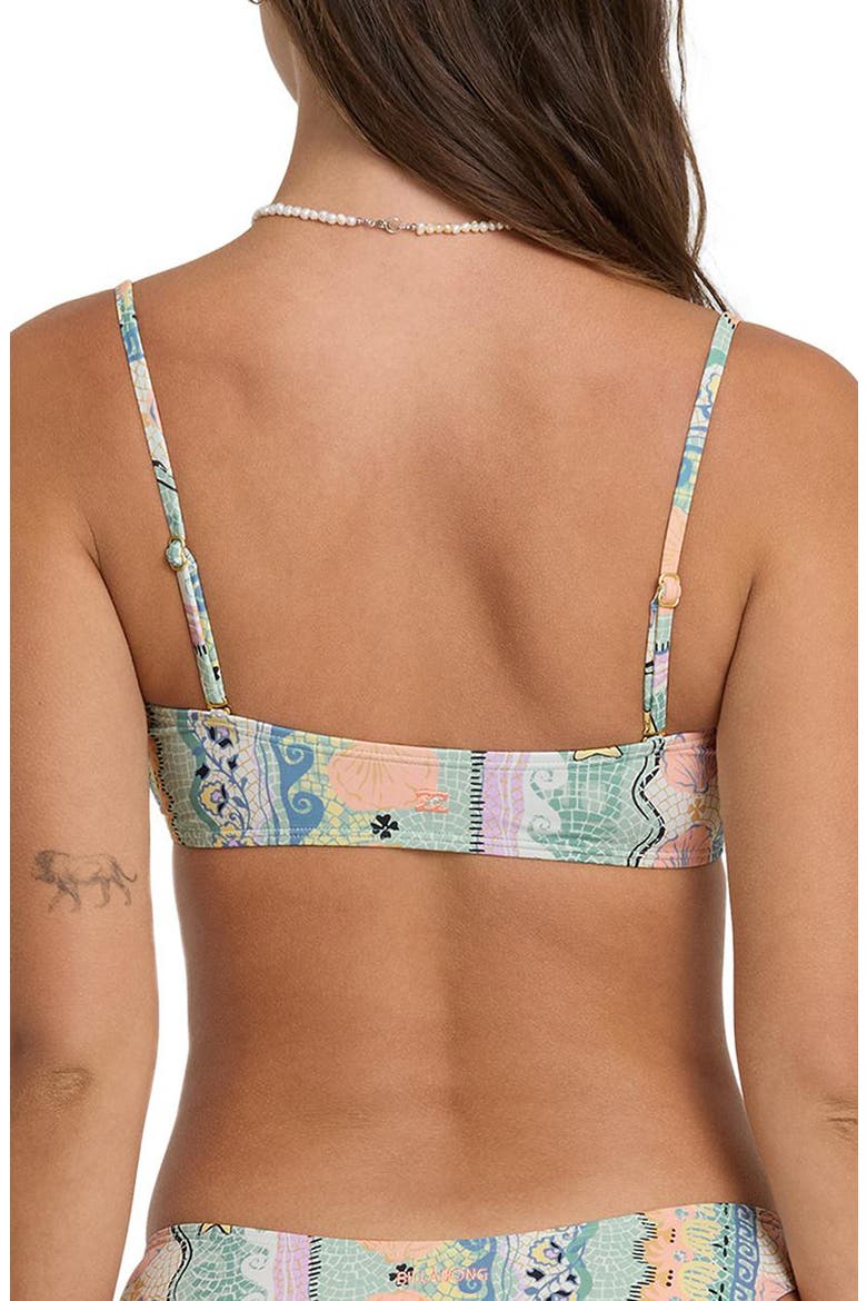 Tide Pool Michelle Bandeau Bikini Top, Alternate, color, LIGHT BLUE MULTI