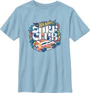Hot Wheels Boy's Hot Wheels Floral Surf Club Badge Graphic T-Shirt