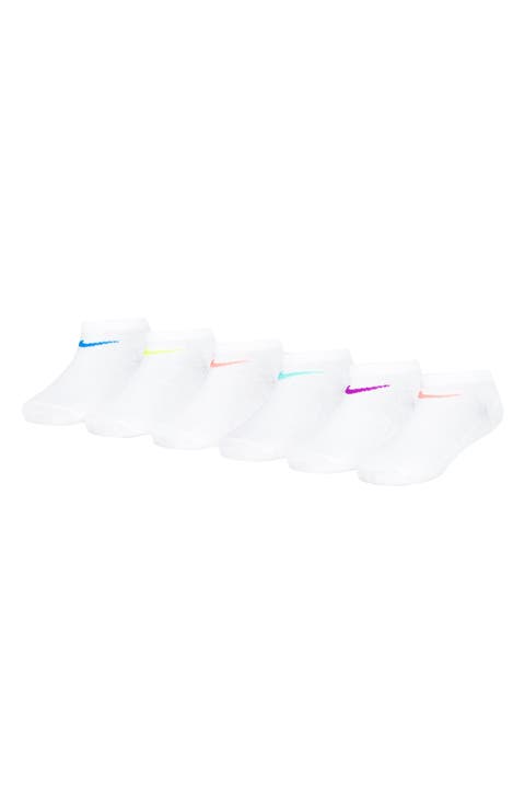 Kids' Metallic Swoosh Cushioned Ankle Socks (Little Kid)