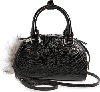 1Dr 2.0 Dome Logo Lizard Embossed Leather Crossbody Bag