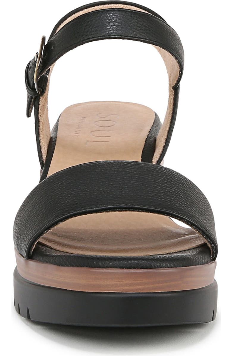 SOUL NATURALIZER Graciela Wedge Sandal, Alternate, color, Black Faux Leather
