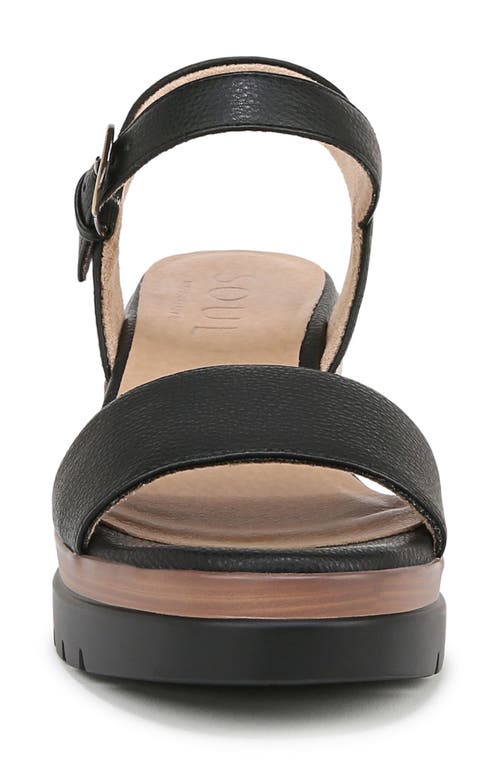 Soul Naturalizer Graciela Wedge Sandal In Black Faux Leather